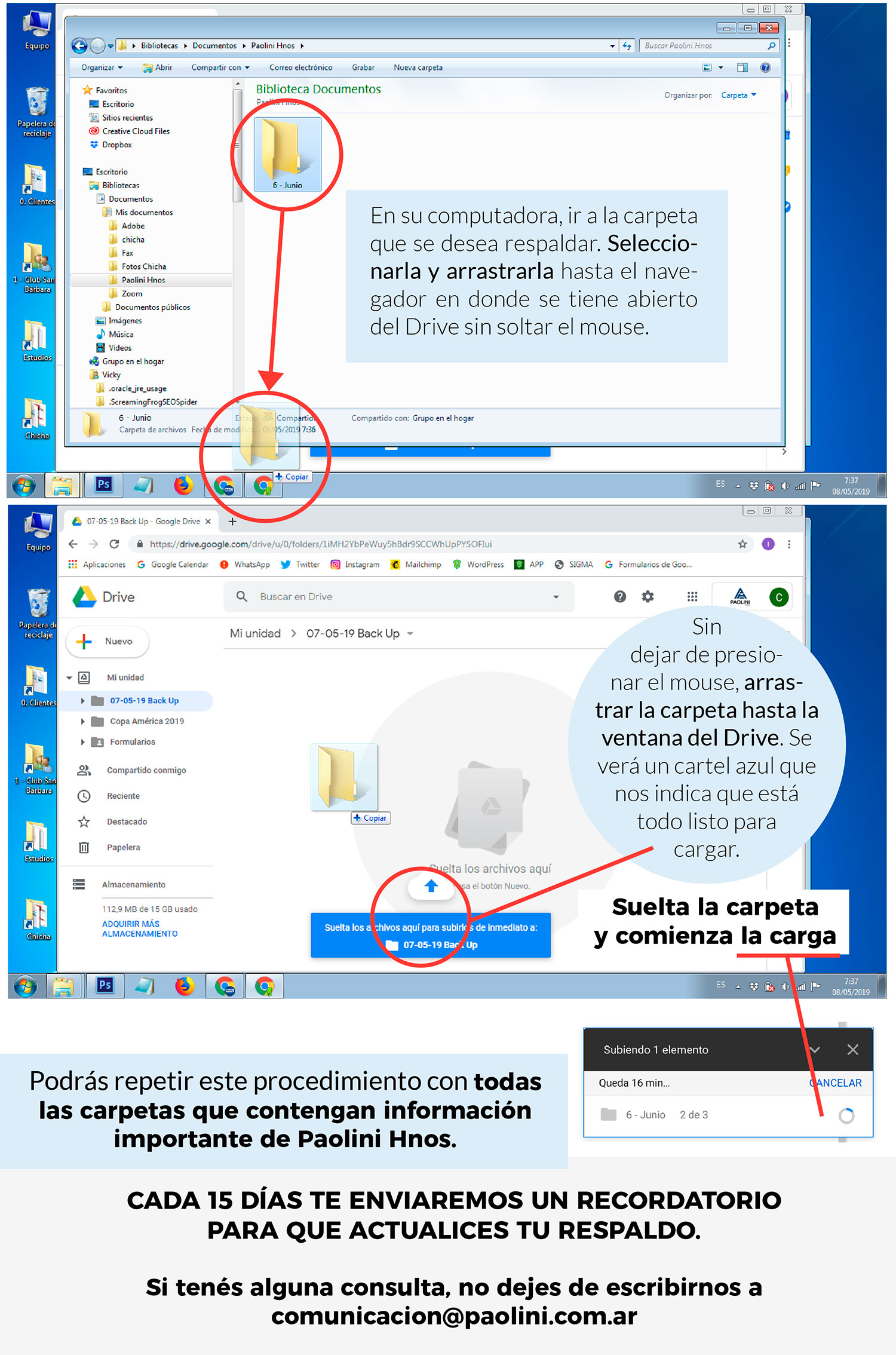 Paso a Paso para realizar un Back up en la Nube - Paolini Hnos.